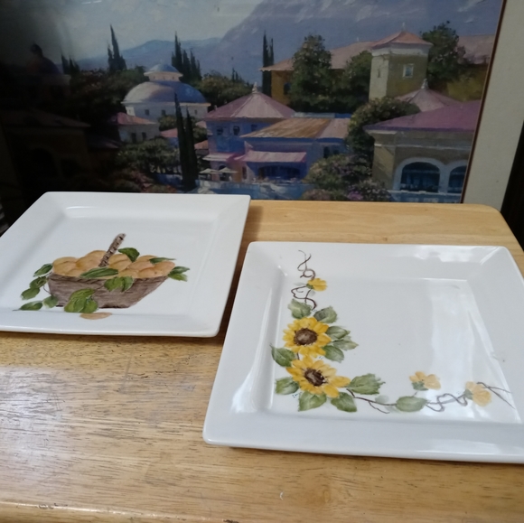 CANOPY Porcelain White Square Plate Set,Size 8.5” Vintage Plates Art Set. 💐 - Picture 13 of 13